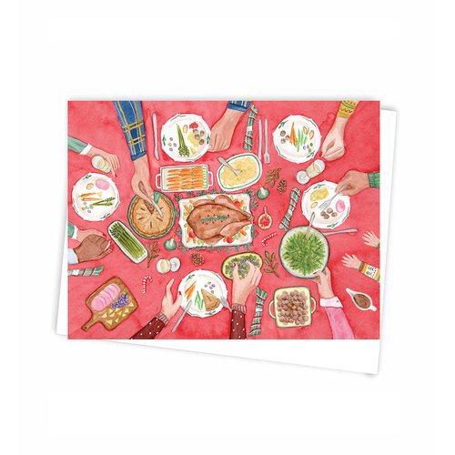 Carte de souhaits - À table Noël