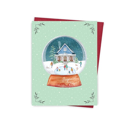 Carte de souhaits - Boule à neige