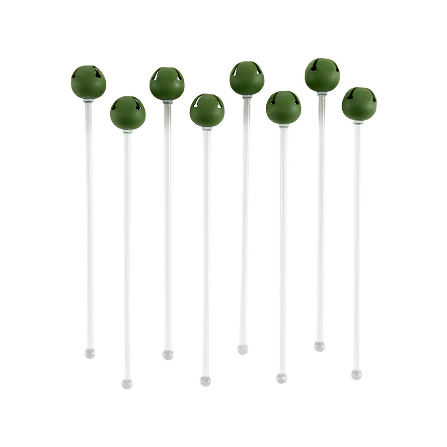 Jingle Bell Green Cocktail Picks - Photo 1