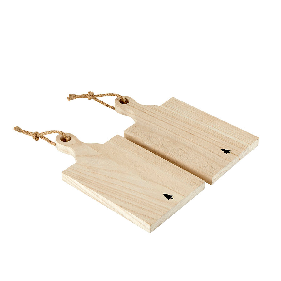 Petites planches en bois naturel - ensemble de 2 - Photo 0