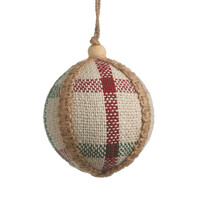 4 Inch Checkered Ball Ornament