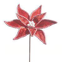 23-inch Red Velvet Poinsettia Stem