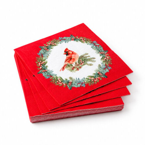 Serviettes de table papier Couronne Cardinal