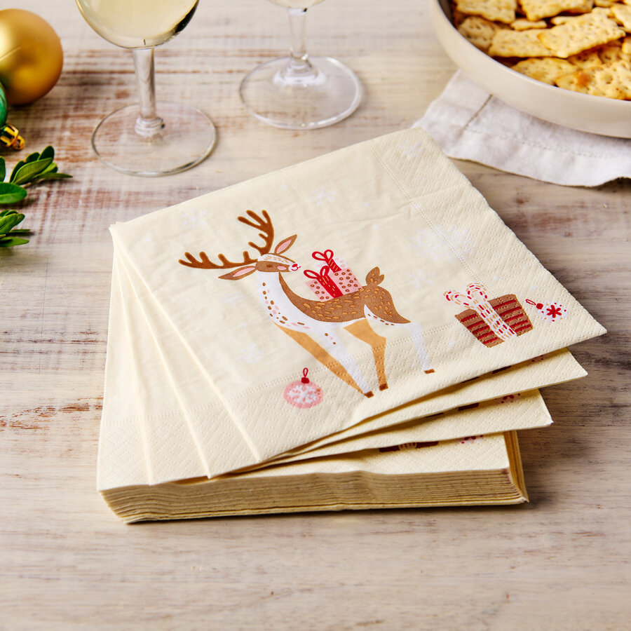 Christmas Deer Paper Napkins - Photo 2
