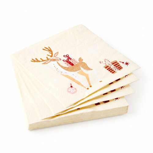 Christmas Deer Paper Napkins