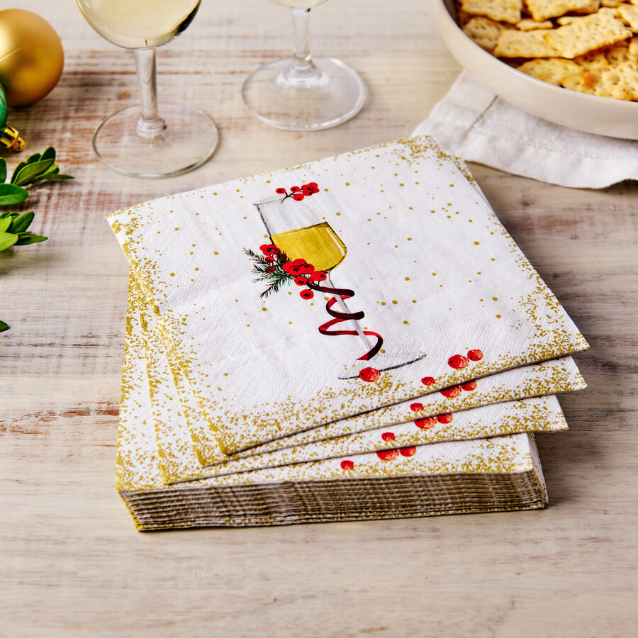 Golden Bubbles Paper Napkins - Photo 2