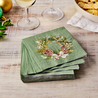 Serviettes de table cocktail papier Couronne de la forêt