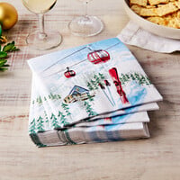 Serviettes de table en papier Snowy Holidays