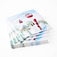 Serviettes de table en papier Snowy Holidays