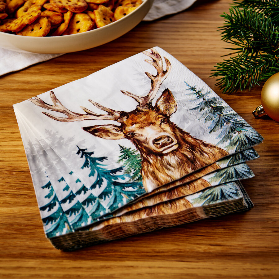 Serviettes de table en papier - Le Roi des Bois - Photo 2