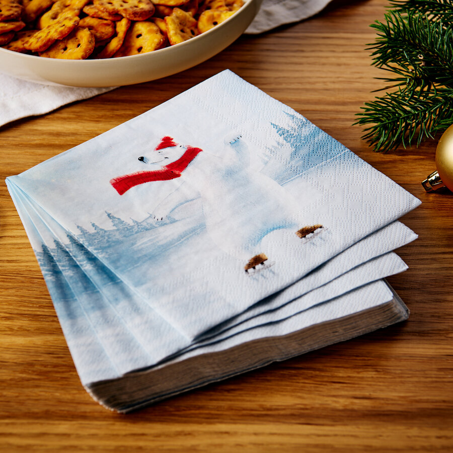 Serviettes de table en papier Dancing on Ice - Photo 2
