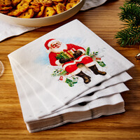 Serviettes de table en papier Santa