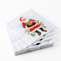 Serviettes de table en papier Santa