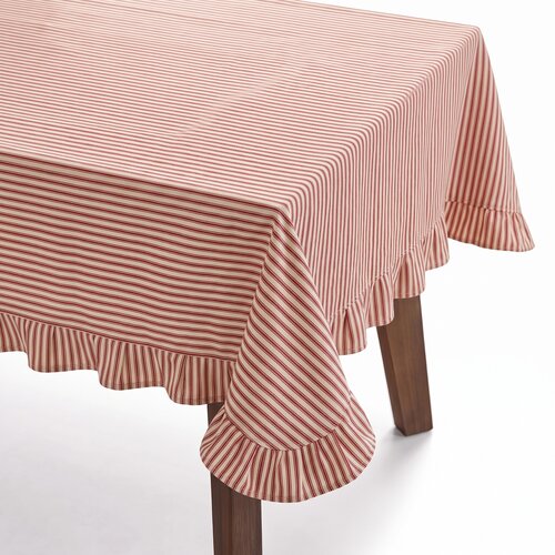 Nappe à rayures rouges 60 x 110 pouces