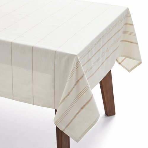 Solace Ivory and Gold Tablecloth 60 x 84 inches