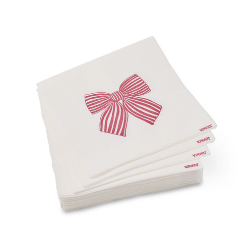 Red Bow Cocktail Napkins