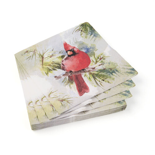 Paper Napkin Winter Cardinal