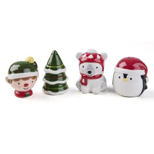 Holiday Cheer Salt and Pepper Shakers - Assorted