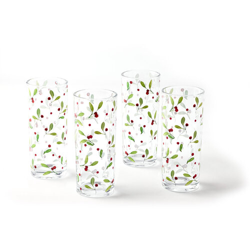 Verres Baies d'hiver, ensemble de 4