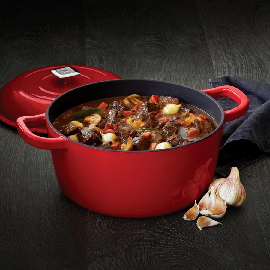 Marmite en Fonte Cocotte 3L Couvercles de Casserole Tous Feux Chaudron  Cocotte