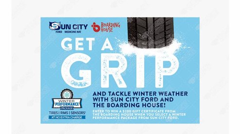 Get a Grip and Tackle Winter Weather with Sun City Ford and The Boarding House!