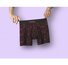 VIBE BOXER BRIEF - Red Patched Plaid