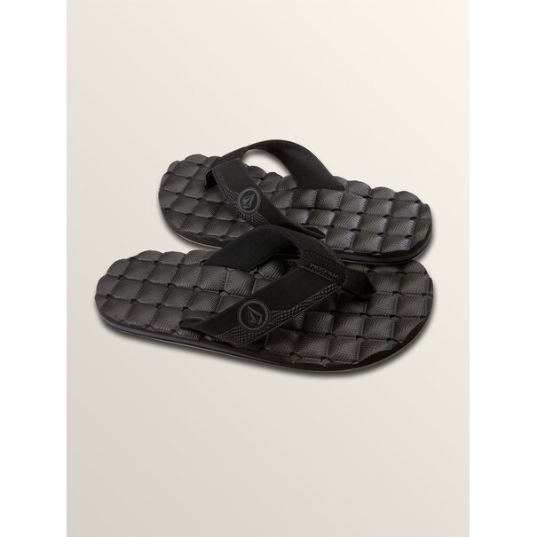 Volcom Recliner Sandals - Black Destructo