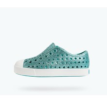 Native Jefferson Bling Child Shoes - Pool Bling/White