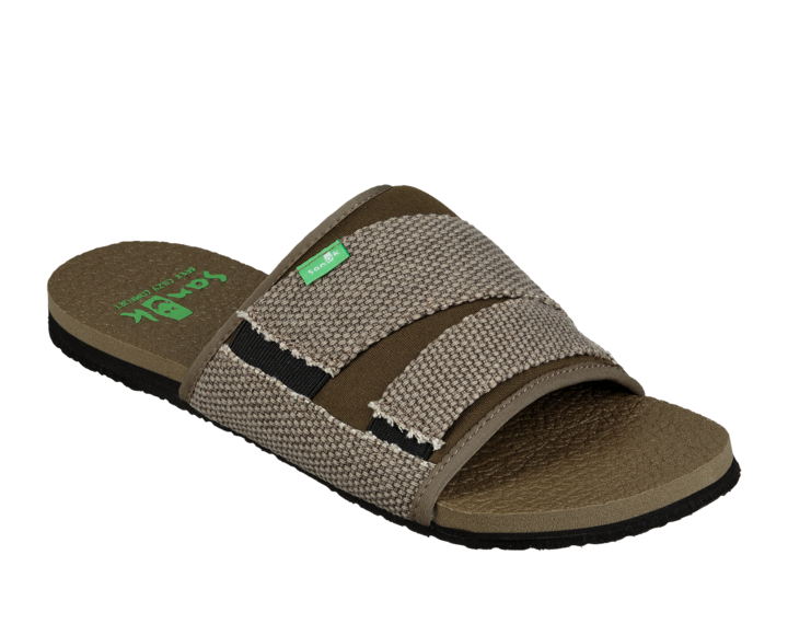 Sanuk Men s Beer Cozy 2 Slide Sandals Dark Olive