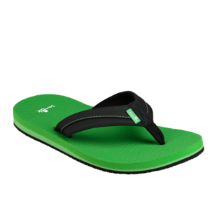 Sanuk Kid'S Root Beer Cozy Light Sandals - Black/Green