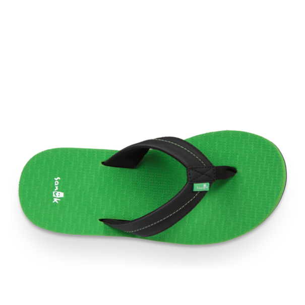 Sanuk Sanuk Kid's Root Beer Cozy Light Sandals - Black/Green