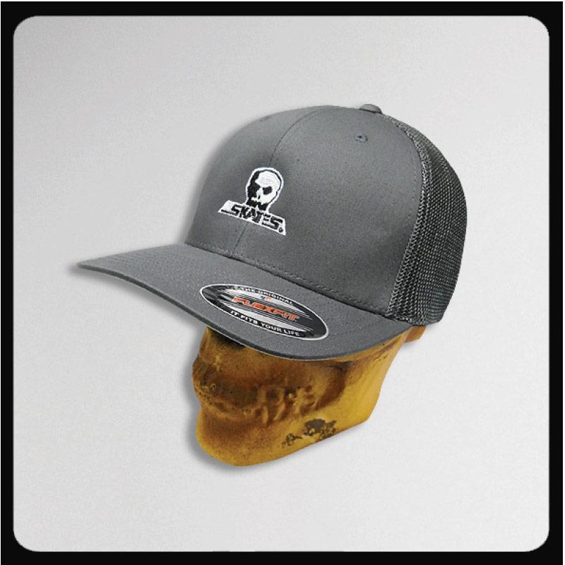 Skull Skates Flex Mesh Hat Small Logo Charcoal Medicine Hat