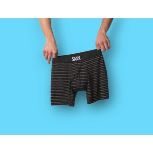 Saxx Vibe Boxer Brief - Black Gradient Stripe