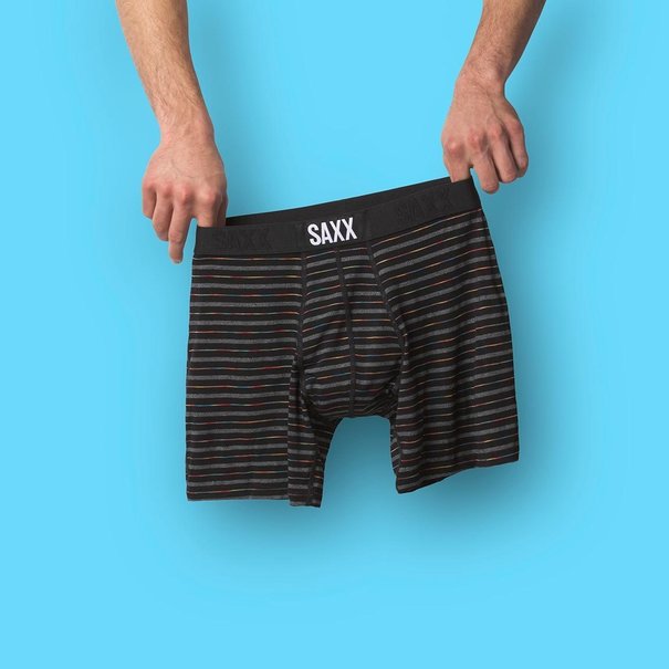 SAXX Underwear SAXX Vibe Boxer Brief - Black Gradient Stripe