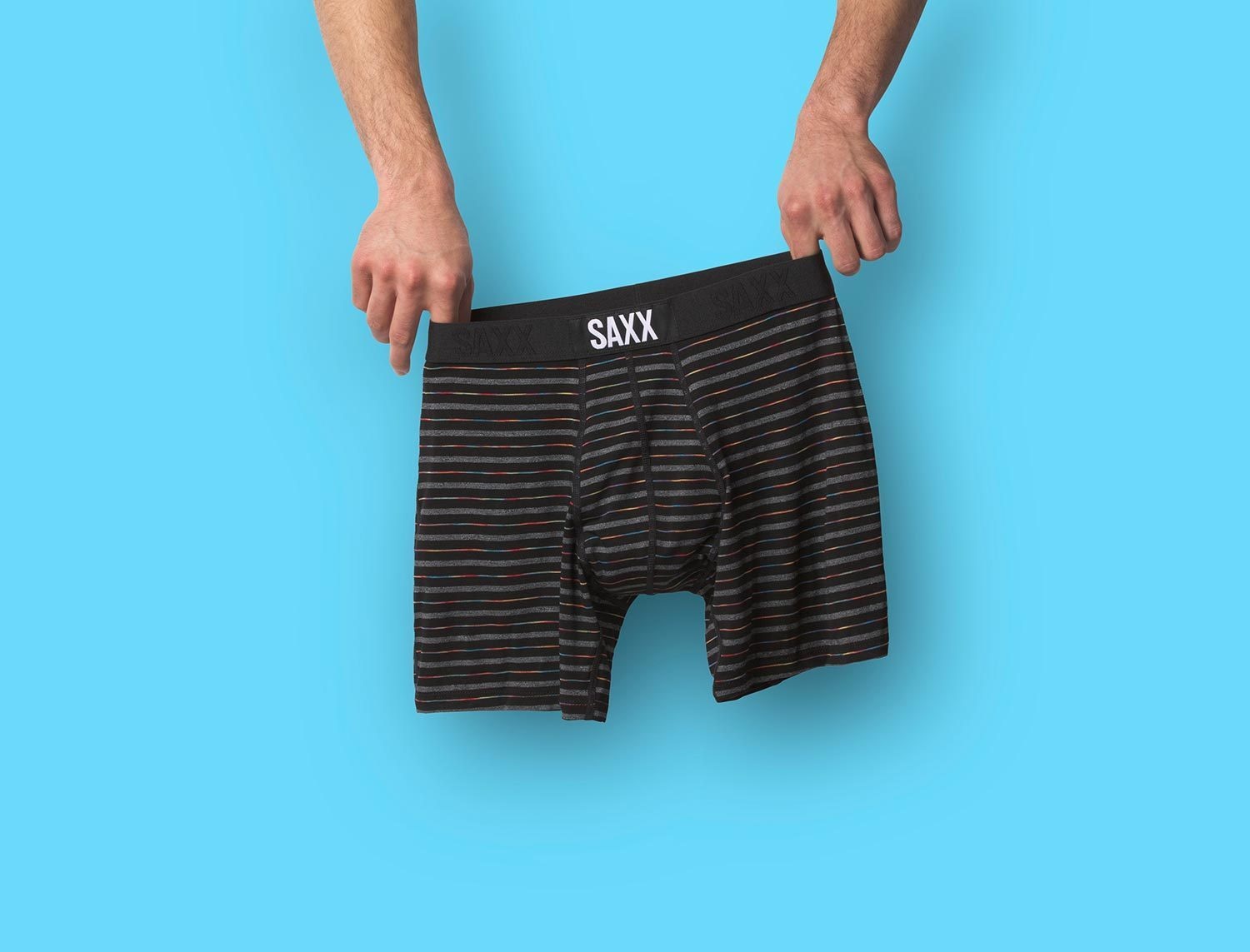SAXX Vibe Boxer Brief - Black Gradient Stripe