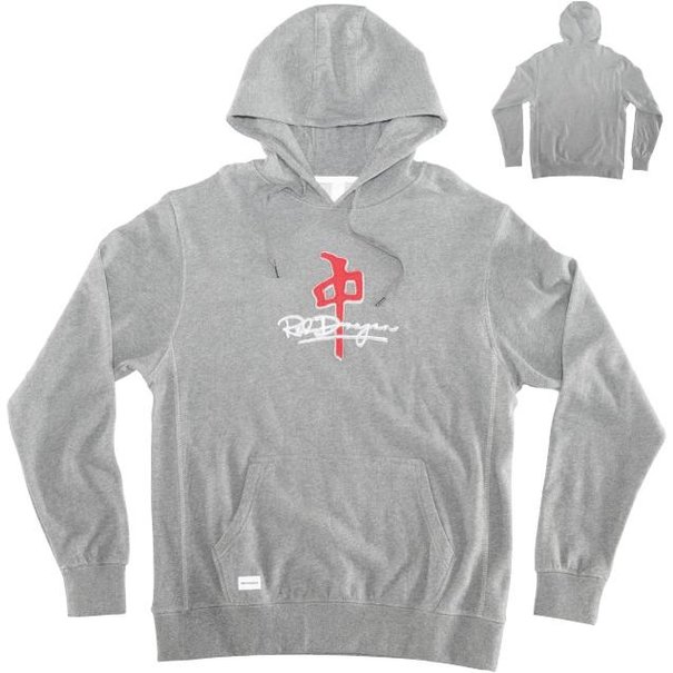 Red Dragon Apparel RDS Hoodie Signature - Heather Grey/Red