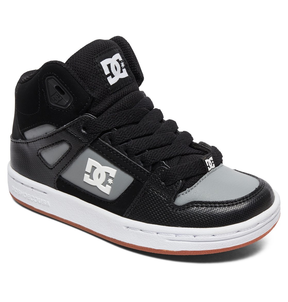 DC Kid's Pure High-Top Shoes - Black/Grey - Medicine Hat-The Boarding House