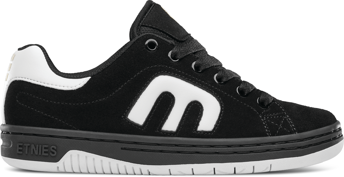 Etnies Women's Callicut Skate Shoes Bk/White/Gold Medicine HatThe