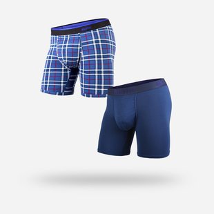 Bn3Th Classic Boxer Brief 2-Pack - Navy Frsd Pld/Navy