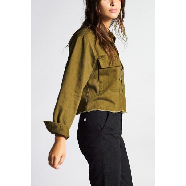 BRIXTON Brixton Abbot L/S Overshirt - Olive