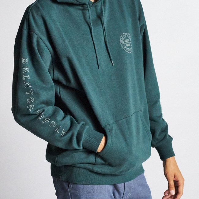 Brixton Mens Oath Iv Relaxed Standard Fit Hood Fleece