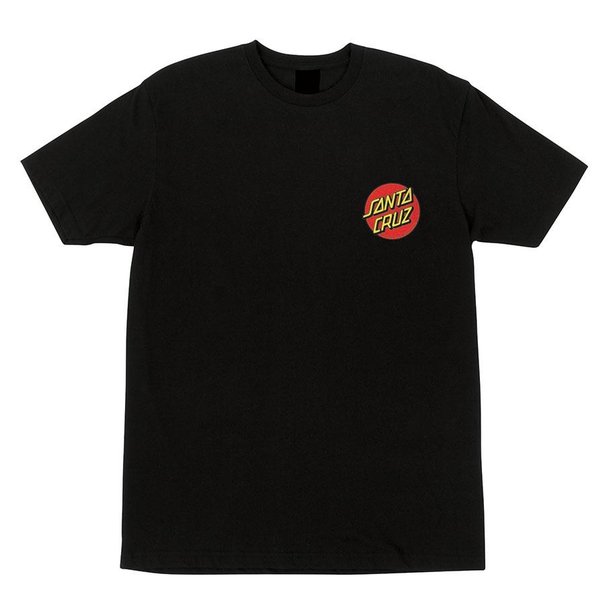 Santa Cruz Skateboards Classic Dot Chest Short Sleeve Mens T-Shirt - Black