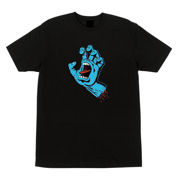 Santa Cruz Skateboards Screaming Hand Premium Short Sleeve Mens T-Shirt - Black