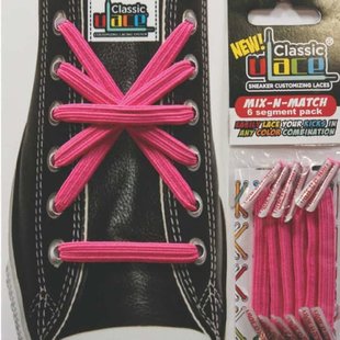 U-Lace Classic No-Tie Shoe Laces - Hot Pink