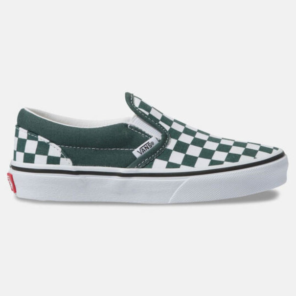 Vans Footwear Vans Kids Classic Slip-On Shoes - Checker Green