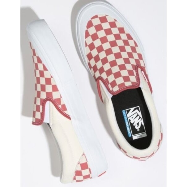 Vans Footwear Vans Slip-On Pro Men's Skate Shoes - Check Red