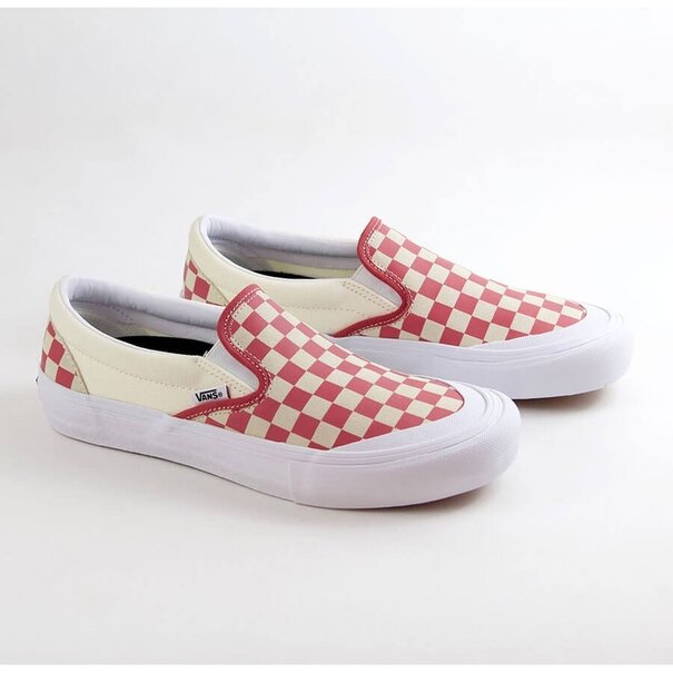 Vans Footwear Vans Slip-On Pro Men's Skate Shoes - Check Red