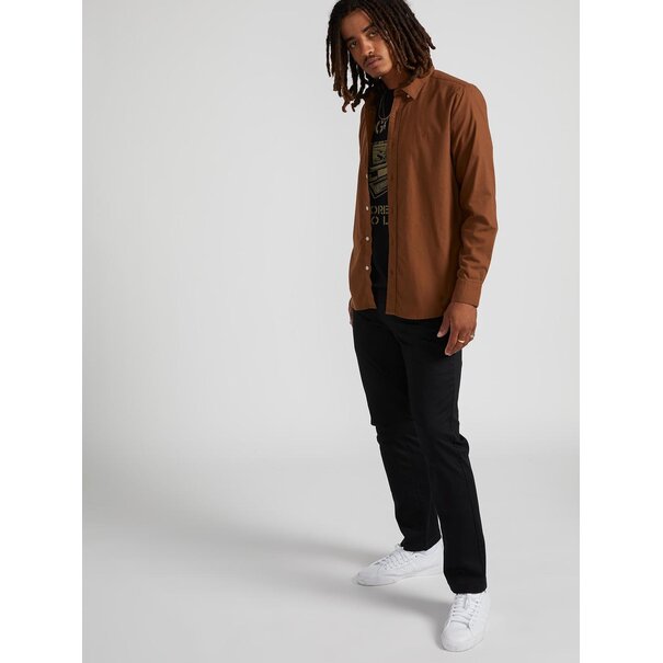 Volcom Oxford Stretch Long Sleeve Shirt - Bison