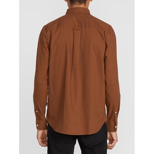 Volcom Oxford Stretch Long Sleeve Shirt - Bison