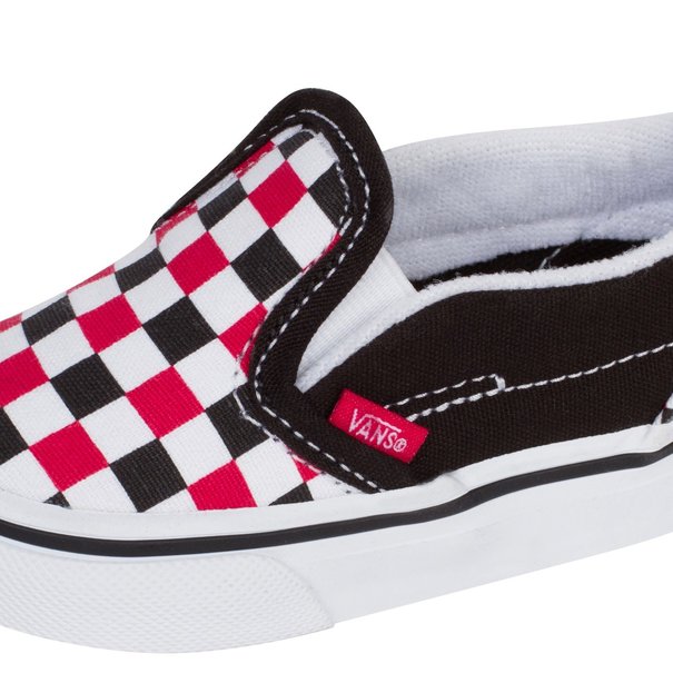 Vans Footwear Vans Toddler Slip-On V Shoes - Blk/Red